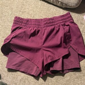 Athleta Plum Purple Layered Athletic Shorts